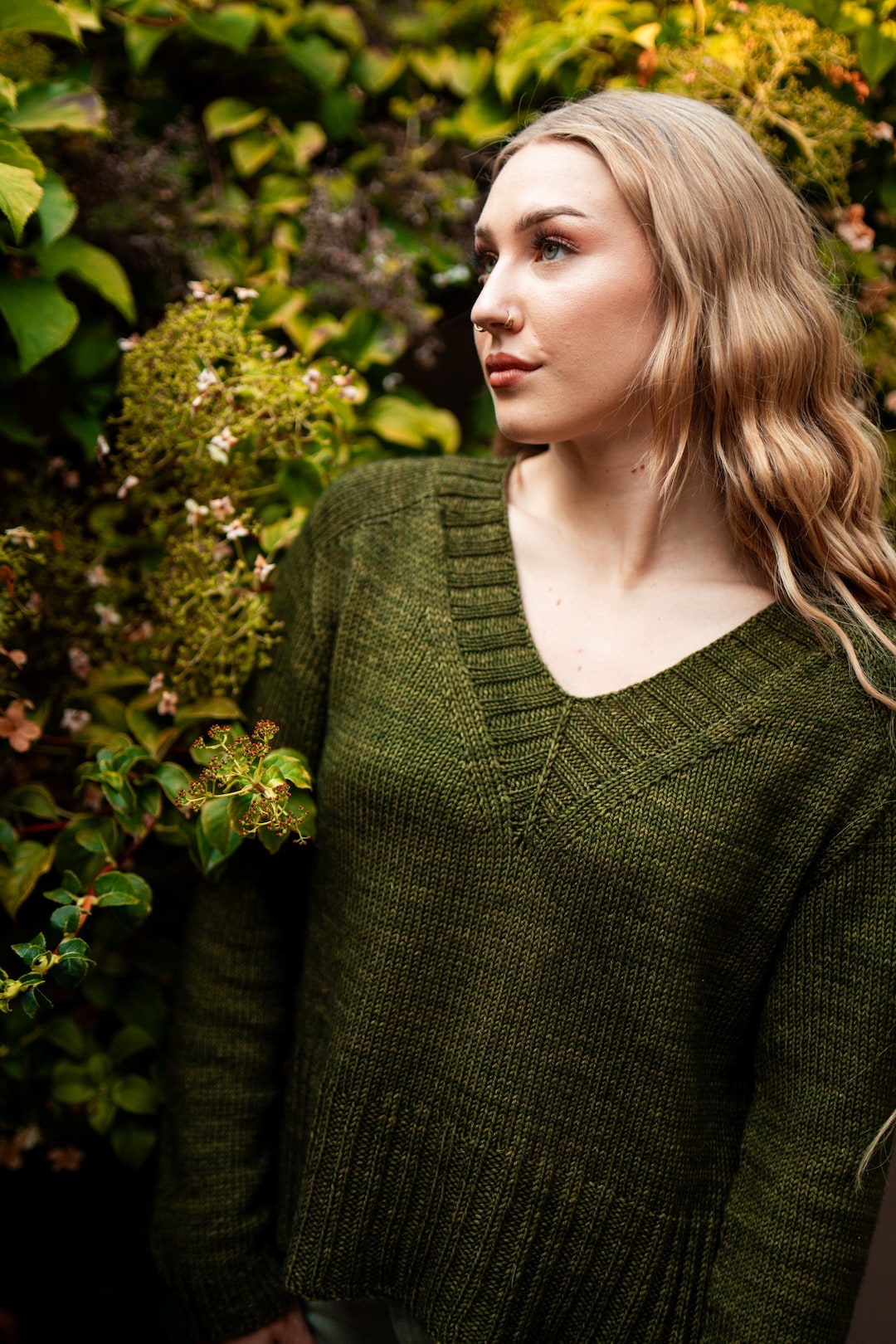 Knitting Pattern PDF, V Neck Sweater Knitting Pattern, DK Weight ...