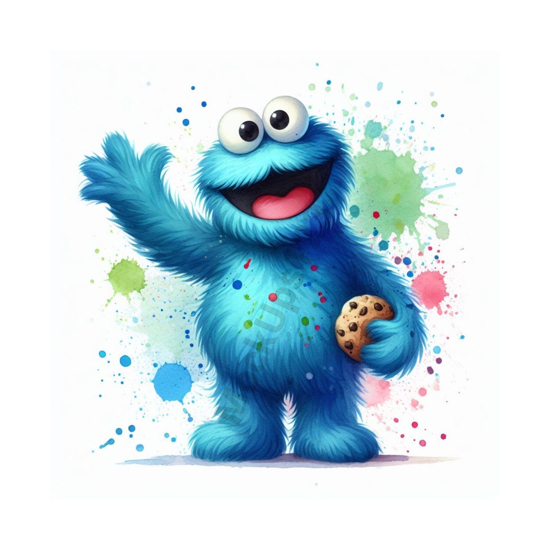 Cookie Monster PNG Cute Cookie Monster Design Digital Download Cookie Monster Clipart Cookie ...