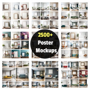 2500+ Ultimate Frame Mockup Bundle: 2500+ High-Quality Frame Mockups /Frame Mockup Bundle /Wall Frame Mockup/ Poster Mockup/Interior Mockup/