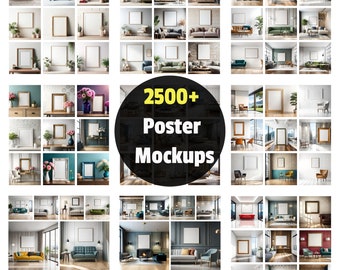 2500+ Ultimate Frame Mockup Bundle: 2500+ High-Quality Frame Mockups /Frame Mockup Bundle /Wall Frame Mockup/ Poster Mockup/Interior Mockup/