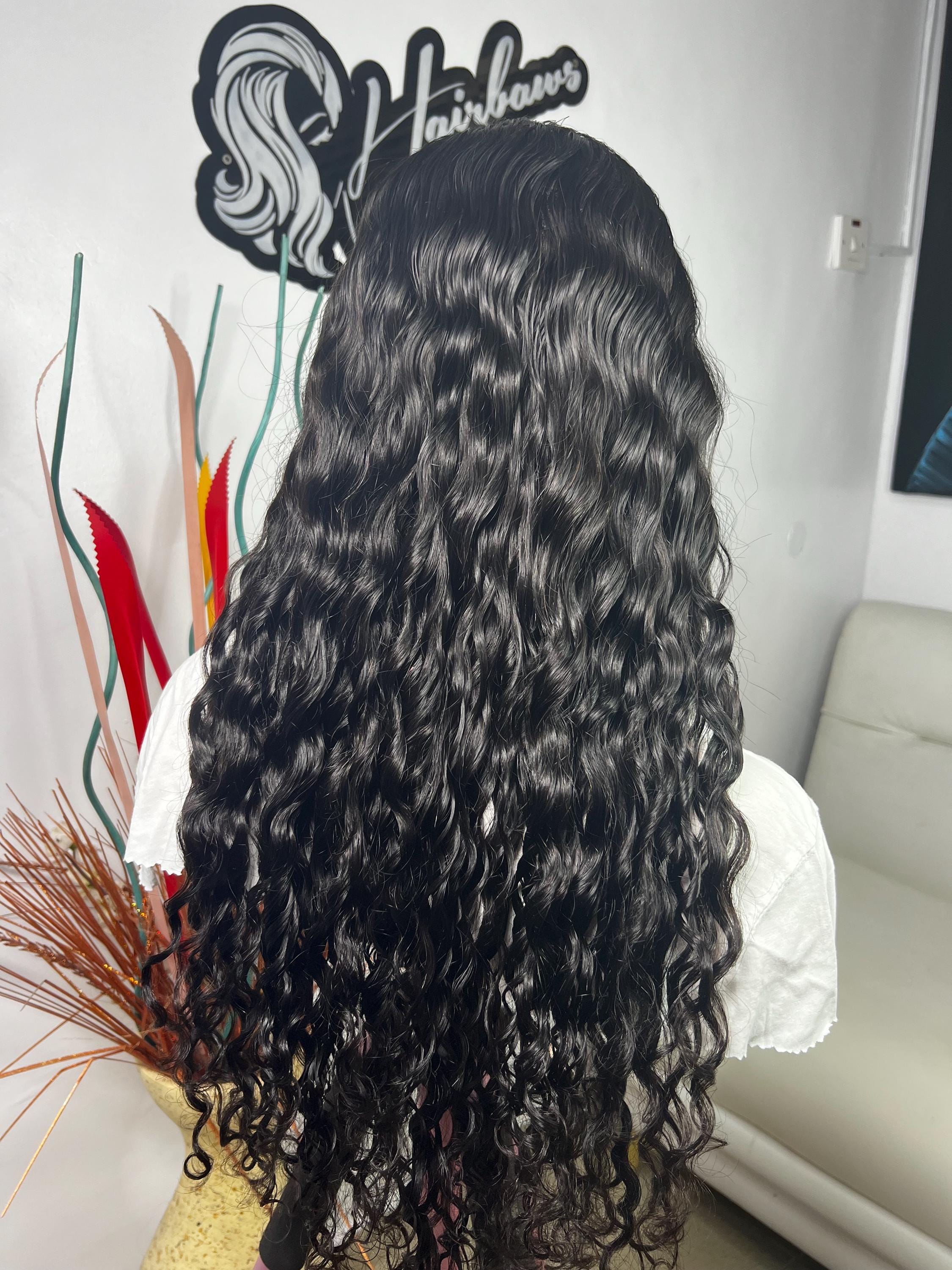 22 Inch 360 Lace Human Hair Wig: Deep Water Wave, Bleached 