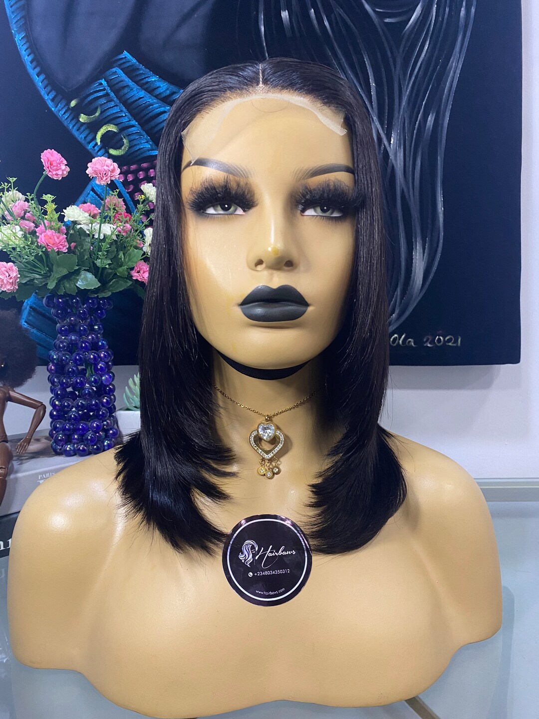 100 Real Human Hair Wig Layers Cut Wig 3x5 Lace Closure Bleached Knots