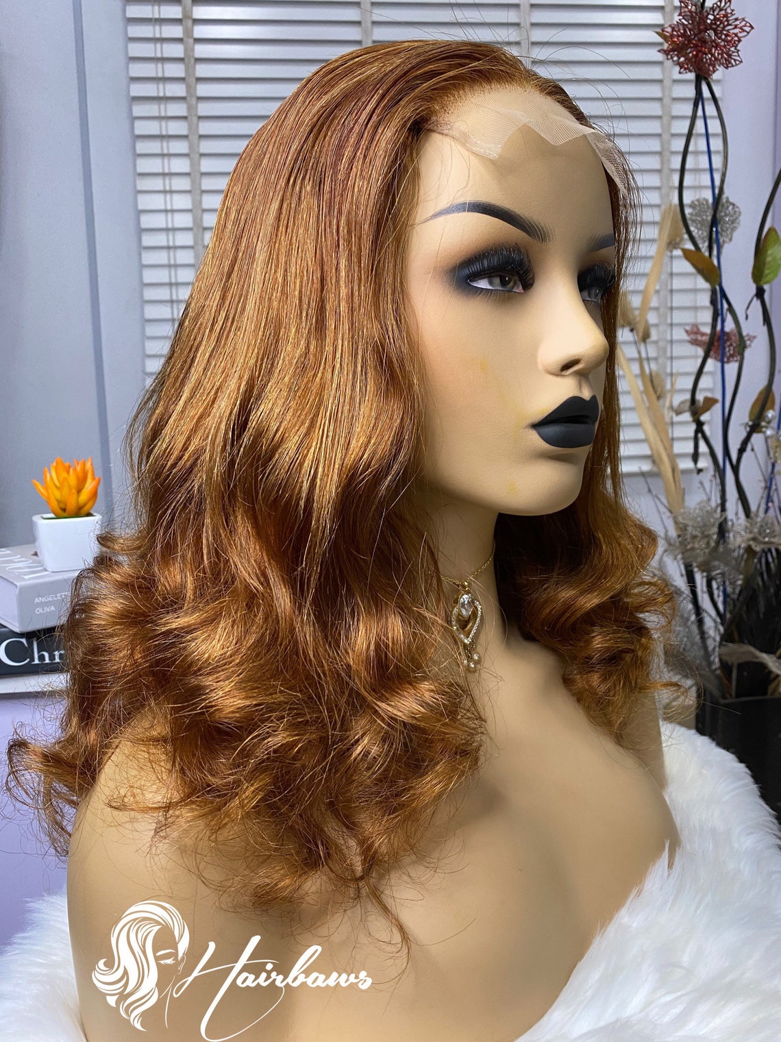 Custom Made Gold Color Human Hair Wigs GlueLess Wigs READY TO Etsy