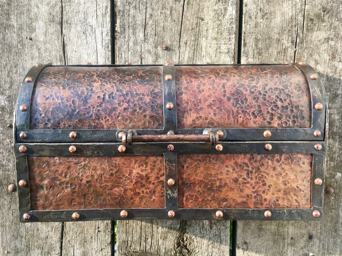 Hammered Copper Mailbox Etsy