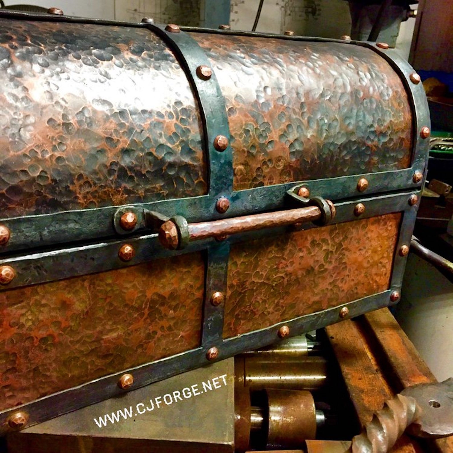 Hammered Copper Mailbox Etsy