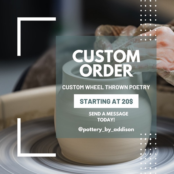 Custom Wheel Thrown Pottery