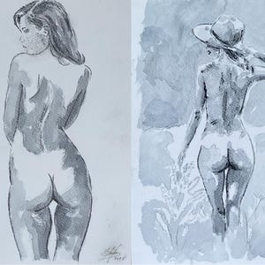 Original watercolor painting on thick watercolor paper (31.5 x 22.5 cm).
