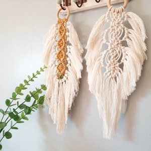 Handmade  feather macrame