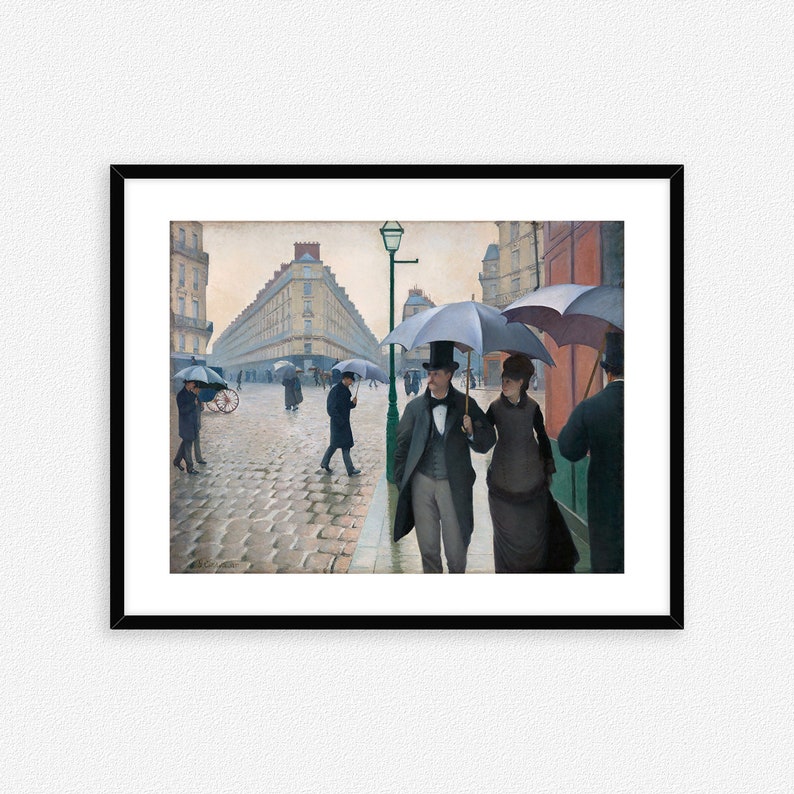 Straße In Paris An Einem Regnerischen Tag Straße in Paris an einem regnerischen Tag Gustave | Etsy