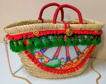 sicilian coffa, sicilian style purse, sicily coffa bag, mediterranean fashion accessory