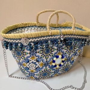 majolica coffa, maiolica bag, sicilian purse