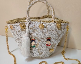 coffa siciliana, coffa piccola, coffa bianca, accessori siciliani, borsa siciliana