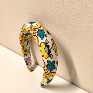 majolica padded headband, majolica headband, sicilian headband,