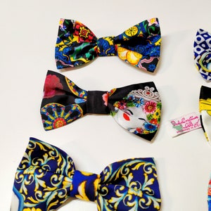 sicily gift, sicilian bow tie, bow ties for men, toddler bow tie, majolica bow tie image 9