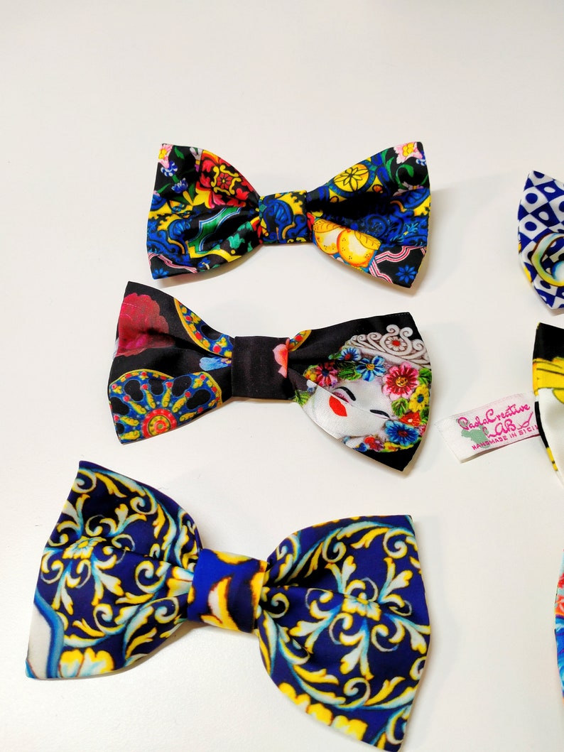 sicily gift, sicilian bow tie, bow ties for men, toddler bow tie, majolica bow tie image 9