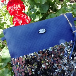 mustard purse, purse with tassel, medium crossbody purse, glitter purse image 6