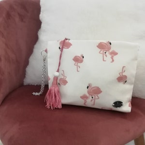 Pochette in tessuto, pochette trucco, trousse artigianale, astuccio stoffa