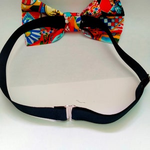 sicily gift, sicilian bow tie, bow ties for men, toddler bow tie, majolica bow tie image 5