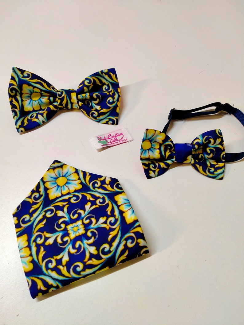 sicily gift, sicilian bow tie, bow ties for men, toddler bow tie, majolica bow tie image 7