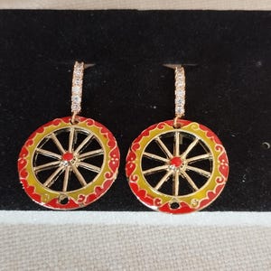 sacred heart earrings, ex voto italy, sicilian earrings