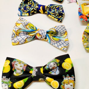 sicily gift, sicilian bow tie, bow ties for men, toddler bow tie, majolica bow tie image 8