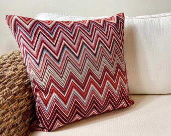 Decorative cushion cover, 50 x 50 cm, high quality - 100% made in Italy - handmade. Zigzag. Chevron.