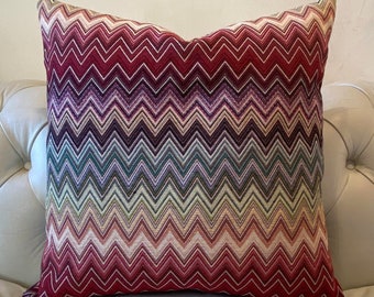 Decorative cushion, 50 x 50 cm - 100% made in Italy - handmade - pillow cover - Chevron