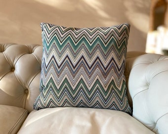 Decorative cushion, 50 x 50 cm - 100% made in Italy - handmade - pillow cover - Chevron
