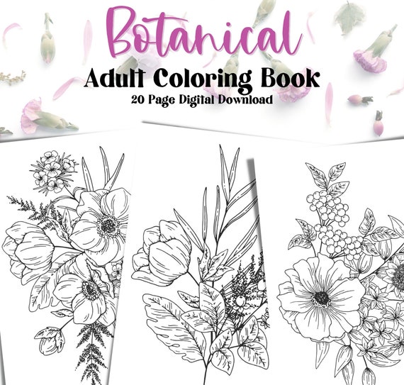 33 COLORING Pages Adult Coloring Book and Journal Meditation