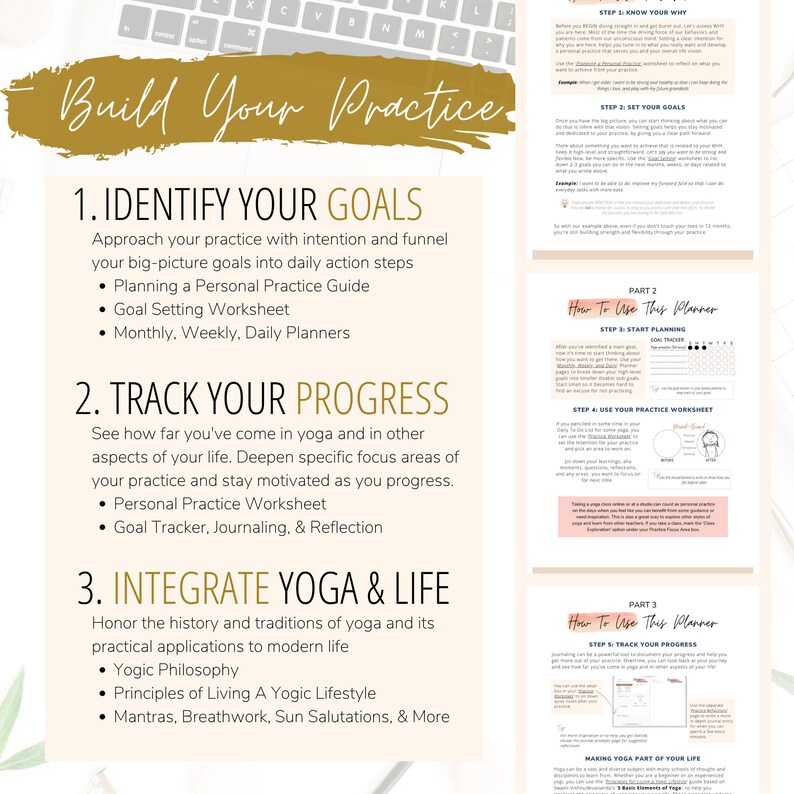 Yoga Practice Planner Printable Yoga Planner Yoga Journal Etsy