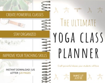 Yoga Class Planner | Yoga Teacher Planner | Class Sequencing Planner | Yoga Class Sequence Planner | Yoga Teacher Organizer