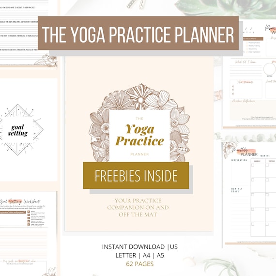 Yoga Practice Planner | Printable Yoga Planner | Yoga Journal | Yoga Planner | Yoga Class Planner | Yoga Planner PDF | Personal Yoga Planner