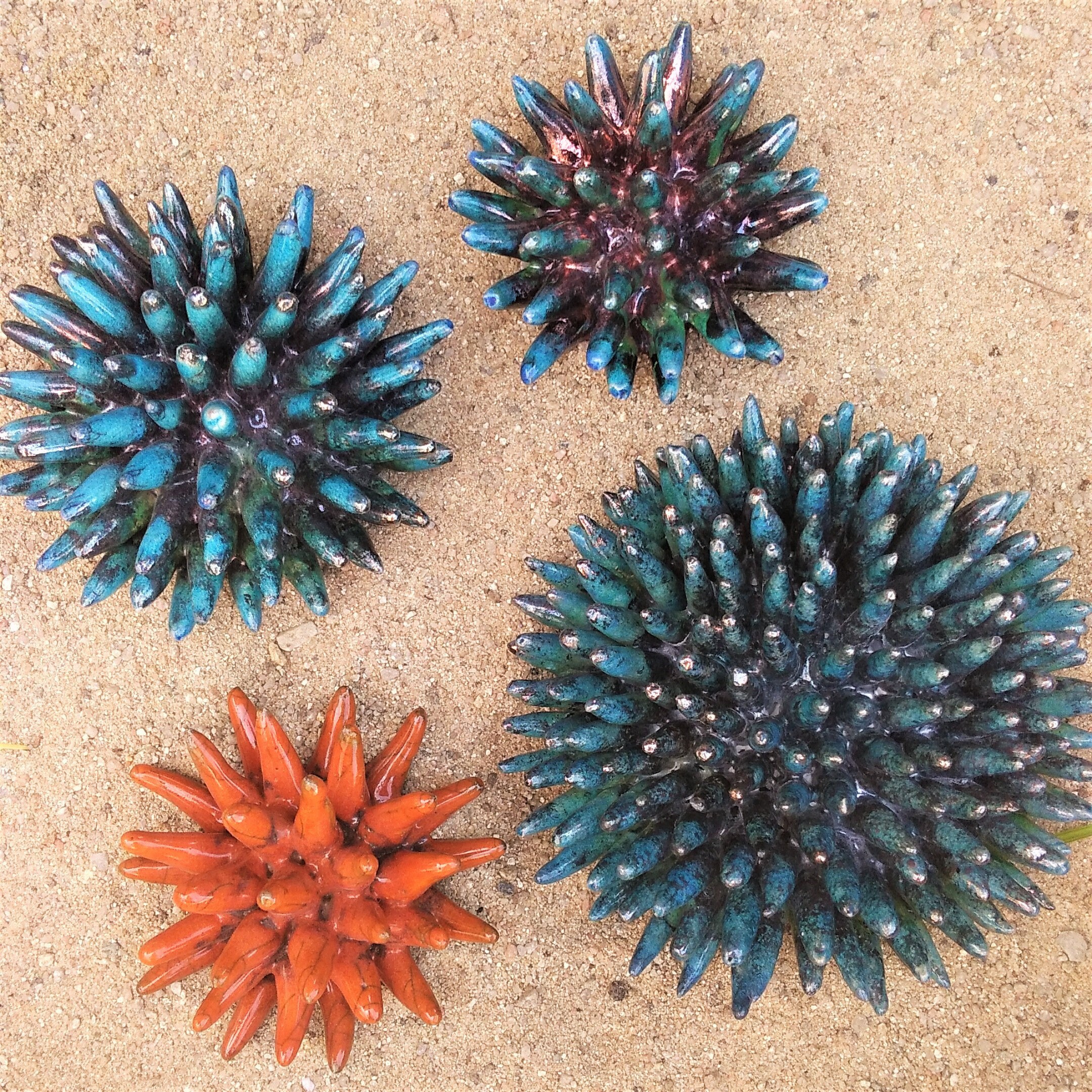 Seeigel in Raku Keramik Keramik Wohnkultur Handgemachte | Etsy
