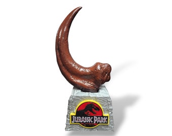 Large Jurassic Park Inspired Velociraptor Claw with Stand Movie Replica Fossil Prop Display