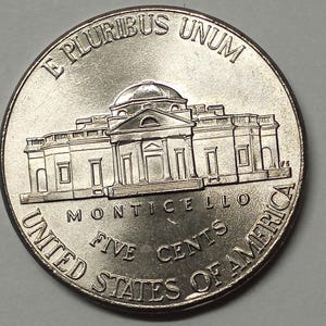 2020-P Jefferson Nickel Doubled Die Reverse DDR Doorway Error/Variety