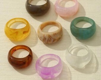 Resin Dome Ring | Etsy
