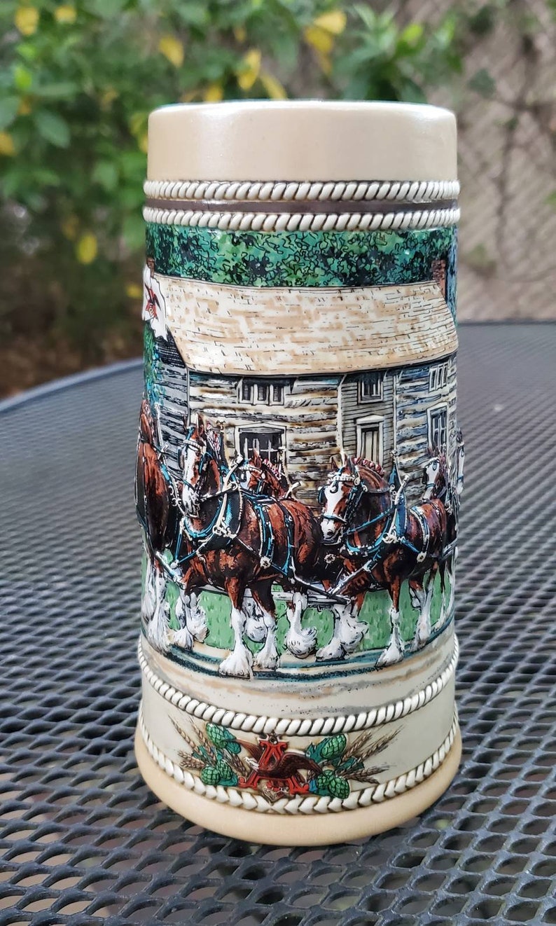 Vintage Budweiser Clydesdales Stein Mug Series A