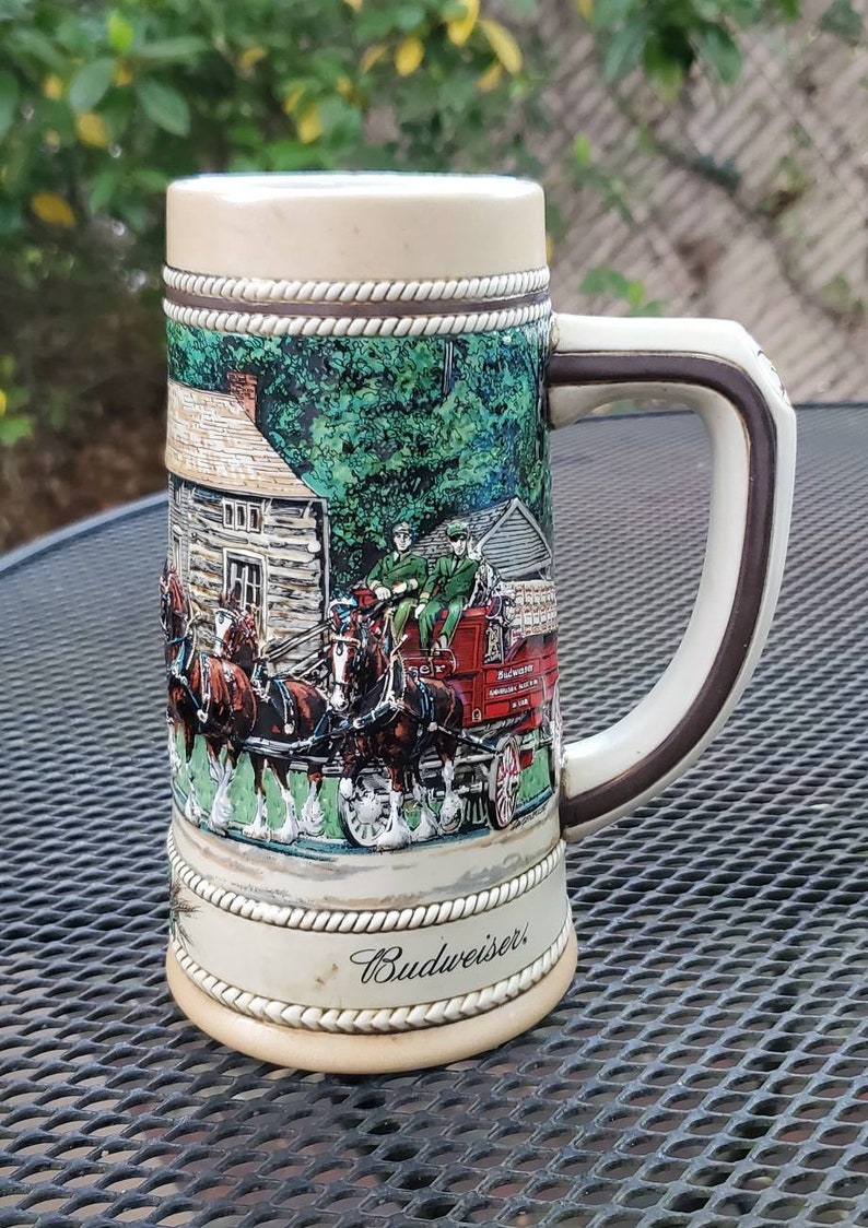 Vintage Budweiser Clydesdales Stein Mug Series A