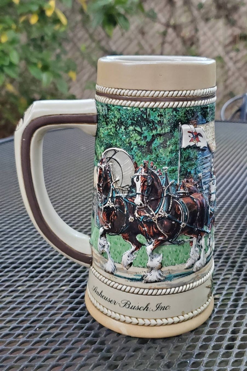 Vintage Budweiser Clydesdales Stein Mug Series A