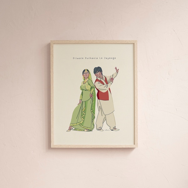 Bollywood Kunst - Dilwale Dulhania Le Jayenge druckbare Desi Art