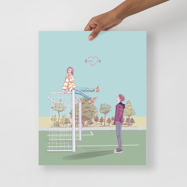 Tyngdlyftningsfé Kim Bok-Joo K-Drama Illustration Art_Ver2. Poster