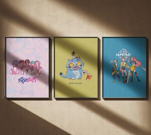 Poster K-POP Demon Hunters - Impression Haute Qualité, Plusieurs Tailles - Décoration Murale Fan, Anime, Culture Pop