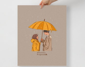 Business Proposal K-Drama Illustrtaion Art_First Encounter