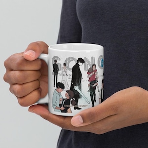May include: White ceramic mug with a black and white illustration of characters from the Korean drama "The K2" and "Goblin". The text "Finding Mr. Destiny" is printed on the bottom of the mug.