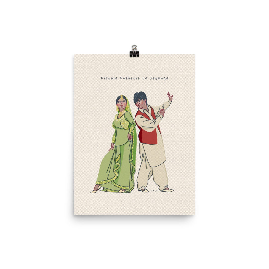 Bollywood Art Dilwale Dulhania Le Jayenge Illustration Desi - Etsy Bollywood Art Dilwale Dulhania Le Jayenge Illustration Desi - Etsy