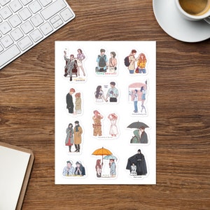 K-Drama Couple Illustration Art Sticker_Ver.4