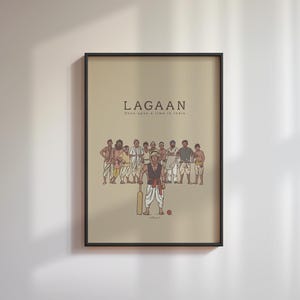 Bollywood Movie LAGAAN Printable Illustration Art Poster
