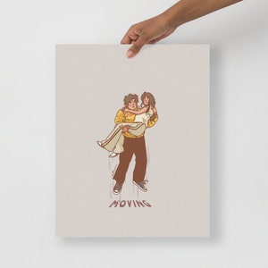 Moving Illustration Art Poster