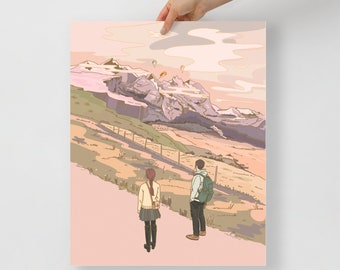 Crash Landing On You K-Drama illustration Art Poster