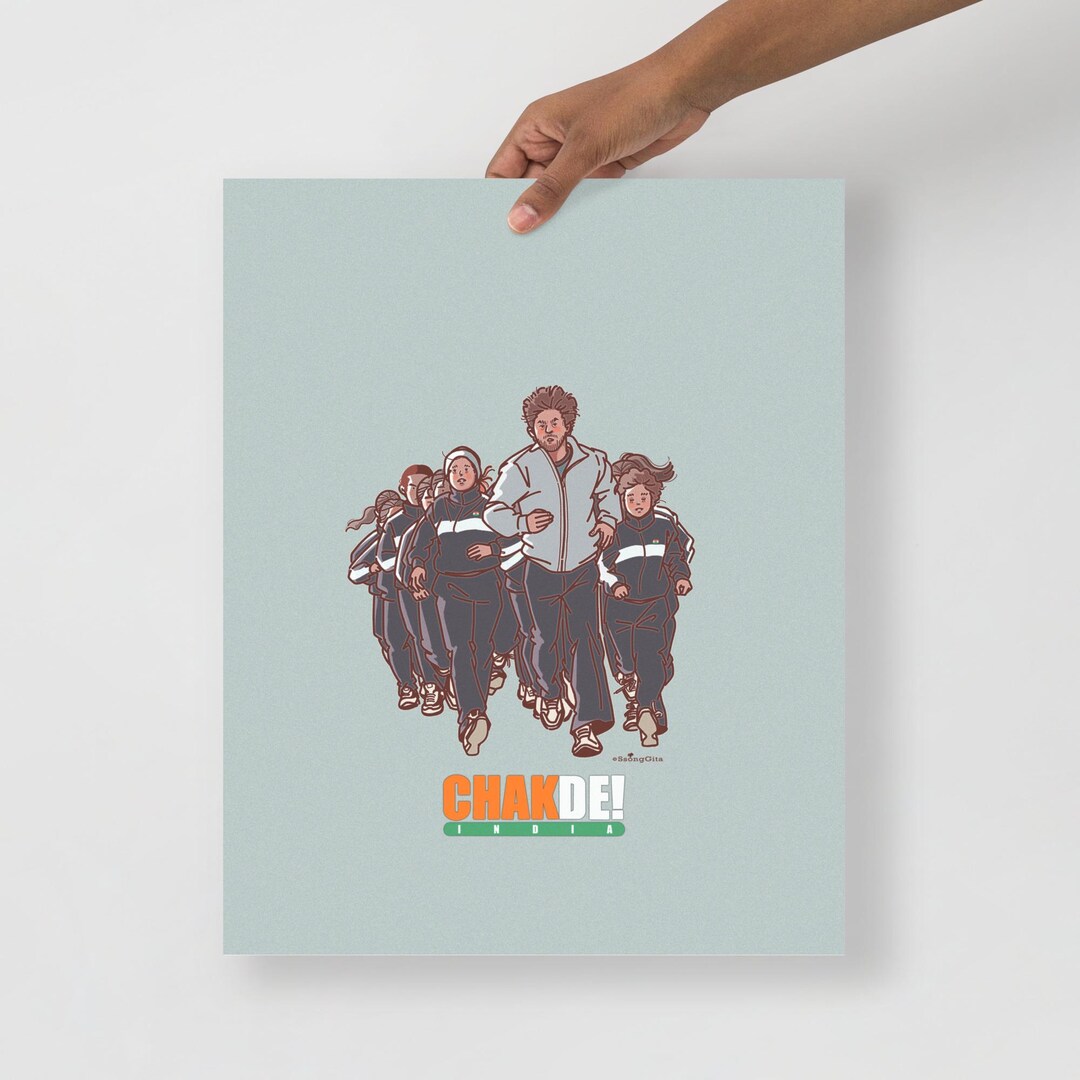 CHAK DE INDIA Bollywood Movie Illustration Art Poster - Etsy